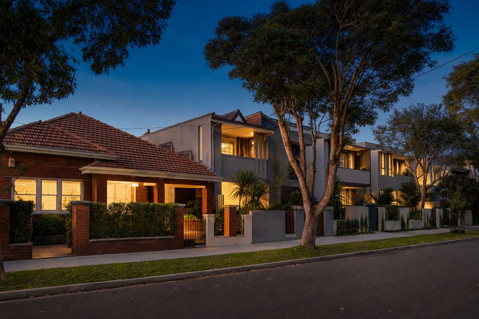 Row of Australian investment properties
